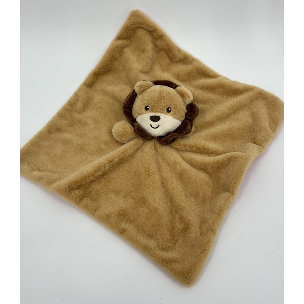 Animal Adventure Golden Brown Lion Lovey Security Blanket Plush Pink 13 Inch